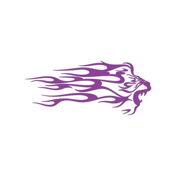 Alevli Aslan Sticker 17x17 Cm Mor ürün görseli 1