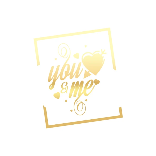 Yo and Me Sticker 17x17 Cm Gold ürün görseli 1