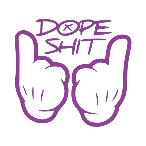 Dope Shit Sticker 17x17 Cm Mor ürün görseli 1