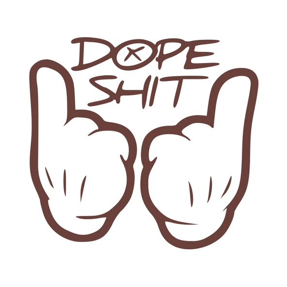 Dope Shit Sticker 17x17 Cm Kahverengi ürün görseli 1