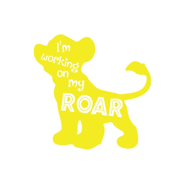 Roar Köpek Sticker 17x17 Cm Sarı ürün görseli 1