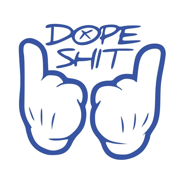 Dope Shit Sticker 17x17 Cm Mavi ürün görseli 1
