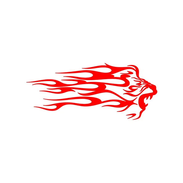 Alevli Aslan Sticker 17x17 Cm Kırmızı ürün görseli 1