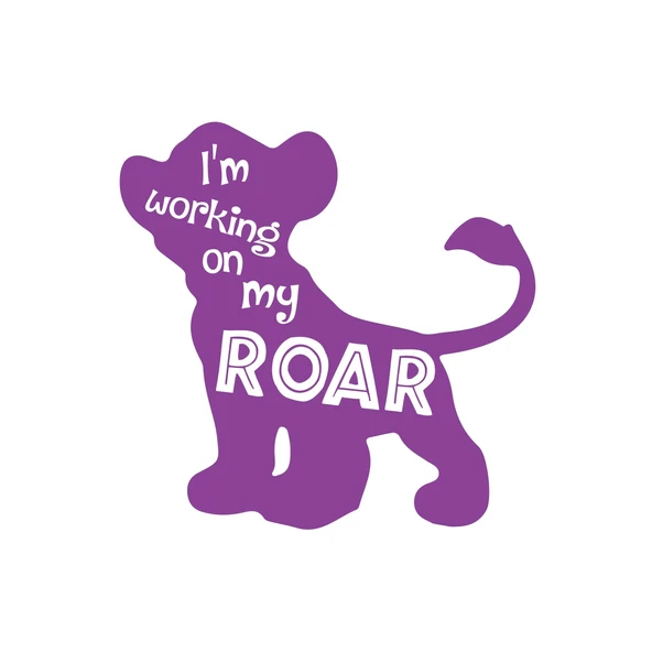 Roar Köpek Sticker 17x17 Cm Mor ürün görseli 1