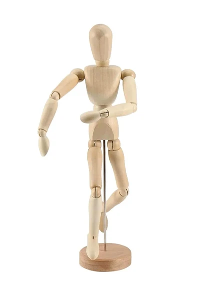 Eskiz Mankeni Ahşap Model 30 cm Manken Modelling - Resim 7