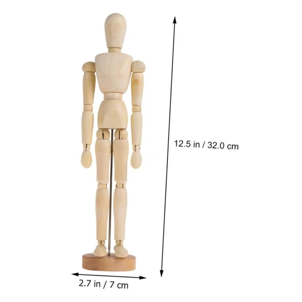 Eskiz Mankeni Ahşap Model 30 cm Manken Modelling - Resim 6