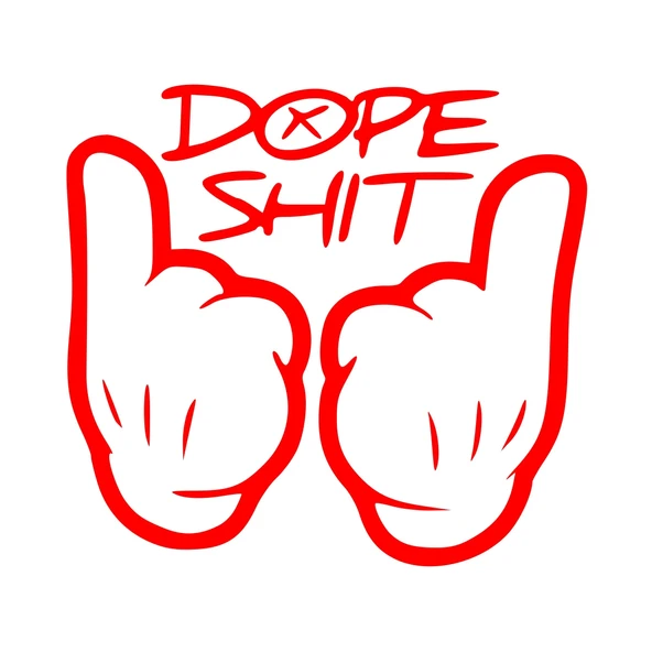 Dope Shit Sticker 17x17 Cm Kırmızı ürün görseli 1