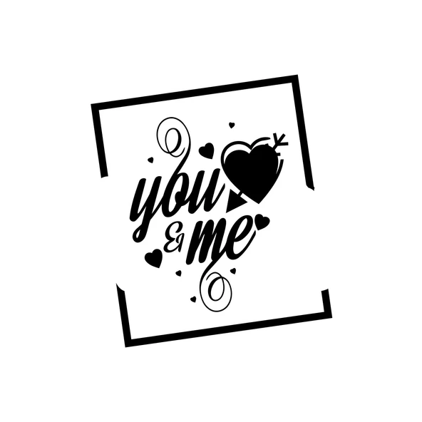 Yo and Me Sticker 17x17 Cm Siyah ürün görseli 1