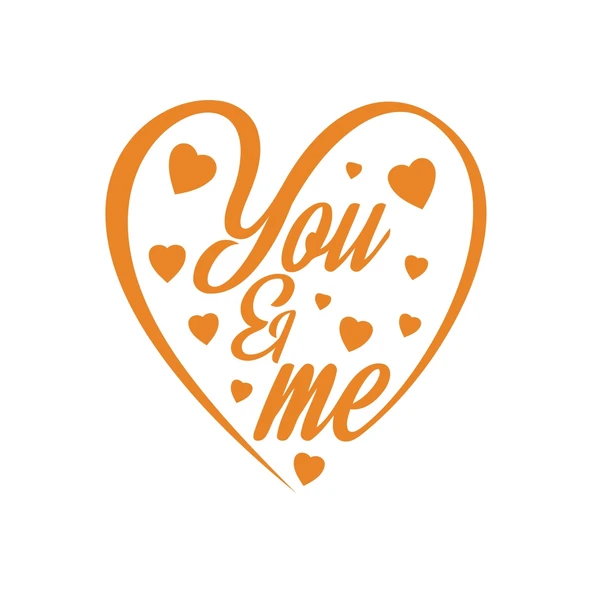 Yo and Me Sticker 17x17 Cm Turuncu ürün görseli 1