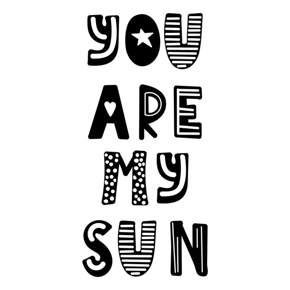you are my sun sticker 17x17 Cm Siyah ürün görseli 1