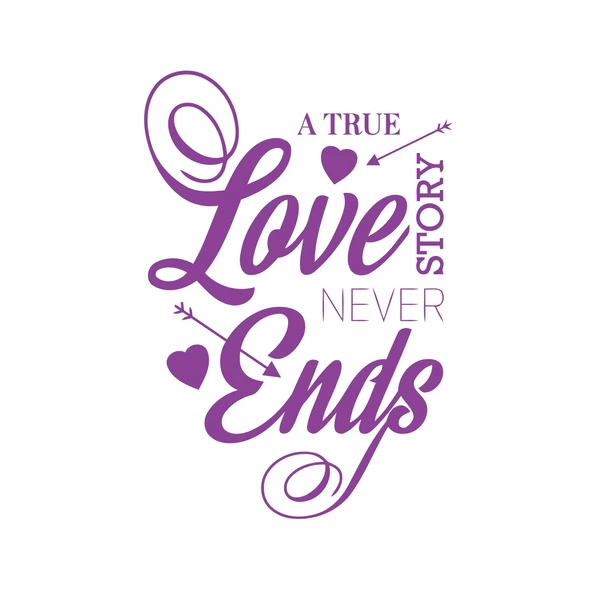 Love never Ends Sticker 17x17 Cm Mor ürün görseli 1