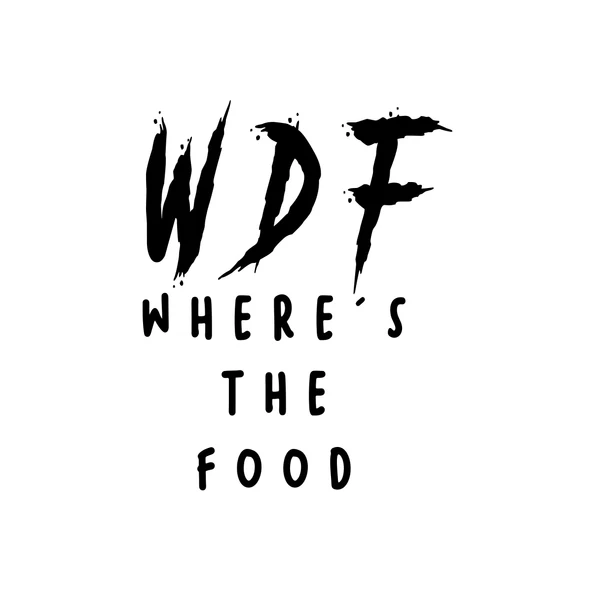 WDF where the food Sticker 17x17 Cm Siyah ürün görseli 1