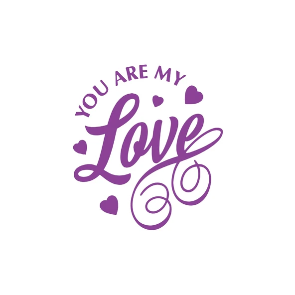 You Are my Love Sticker 17x17 Cm Mor ürün görseli 1