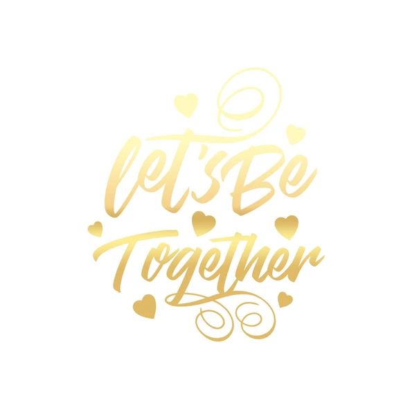 Lets be Together Sticker 17x17 Cm Gold ürün görseli 1