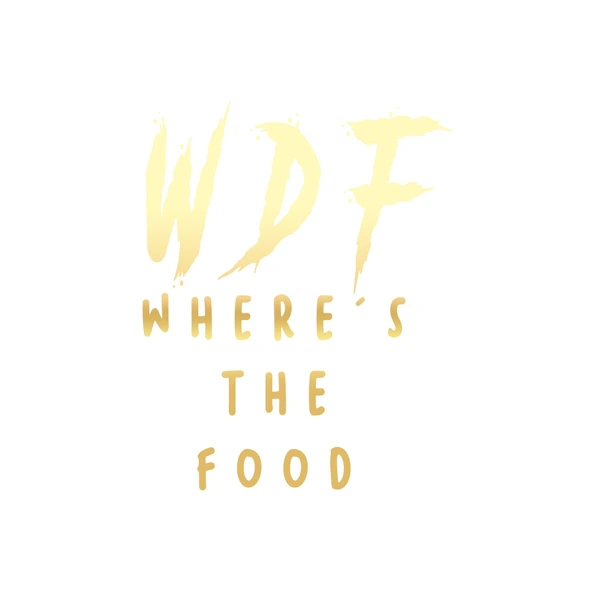 WDF where the food Sticker 17x17 Cm Gold ürün görseli 1