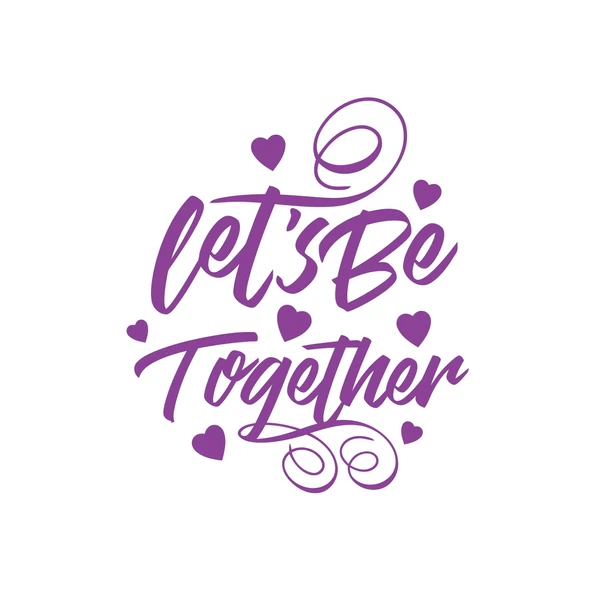 Lets be Together Sticker 17x17 Cm Mor ürün görseli 1