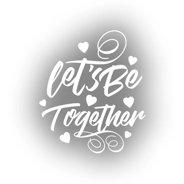Lets be Together Sticker 17x17 Cm Beyaz ürün görseli 1