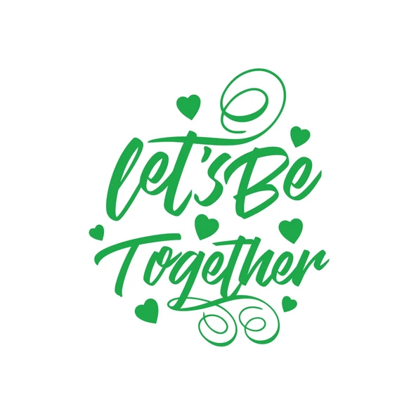 Lets be Together Sticker 17x17 Cm Yeşil ürün görseli 1