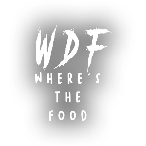 WDF where the food Sticker 17x17 Cm Beyaz ürün görseli 1