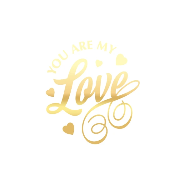 You Are my Love Sticker 17x17 Cm Gold ürün görseli 1