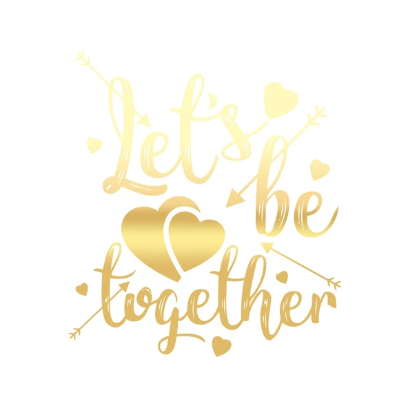 Lets be Together Sticker 17x17 Cm Gold ürün görseli 1