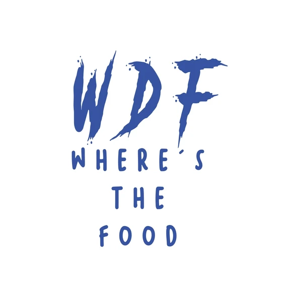 WDF where the food Sticker 17x17 Cm Mavi ürün görseli 1