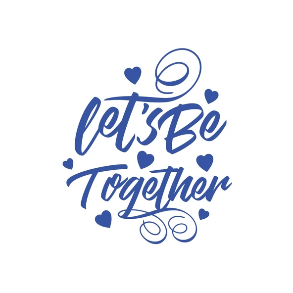 Lets be Together Sticker 17x17 Cm Mavi ürün görseli 1