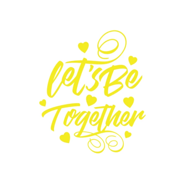 Lets be Together Sticker 17x17 Cm Sarı ürün görseli 1