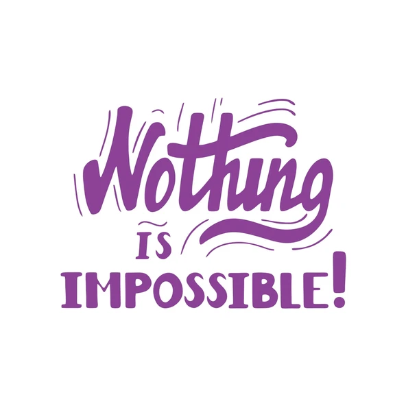 Nothing İs impossible 17x17 Cm Mor ürün görseli 1