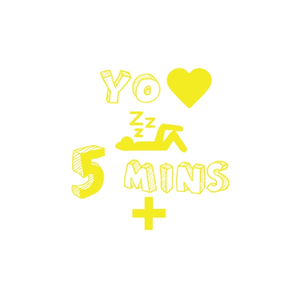 you love 5 mins sticker 17x17 Cm Sarı ürün görseli 1