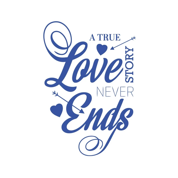 Love never Ends Sticker 17x17 Cm Mavi ürün görseli 1