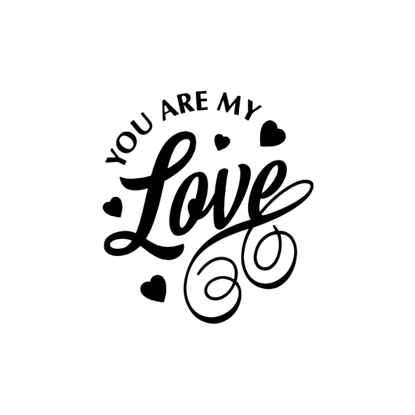You Are my Love Sticker 17x17 Cm Siyah ürün görseli 1