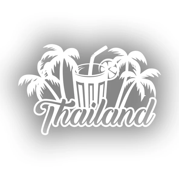 Thailand Sticker 17x17 Cm Beyaz ürün görseli 1