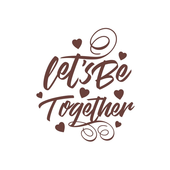 Lets be Together Sticker 17x17 Cm Kahverengi ürün görseli 1