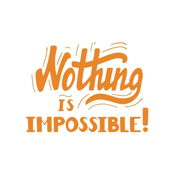 Nothing İs impossible 17x17 Cm Turuncu ürün görseli 1