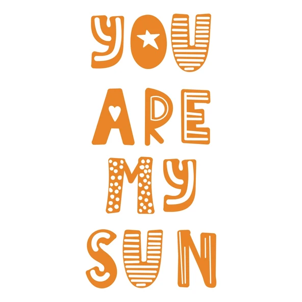 you are my sun sticker 17x17 Cm Turuncu ürün görseli 1