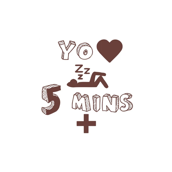 you love 5 mins sticker 17x17 Cm Kahverengi ürün görseli 1
