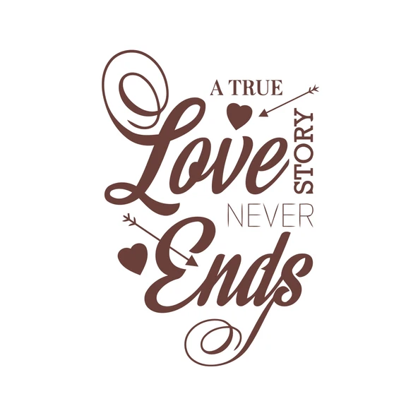 Love never Ends Sticker 17x17 Cm Kahverengi ürün görseli 1