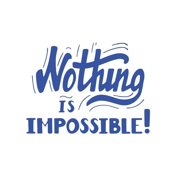 Nothing İs impossible 17x17 Cm Mavi ürün görseli 1