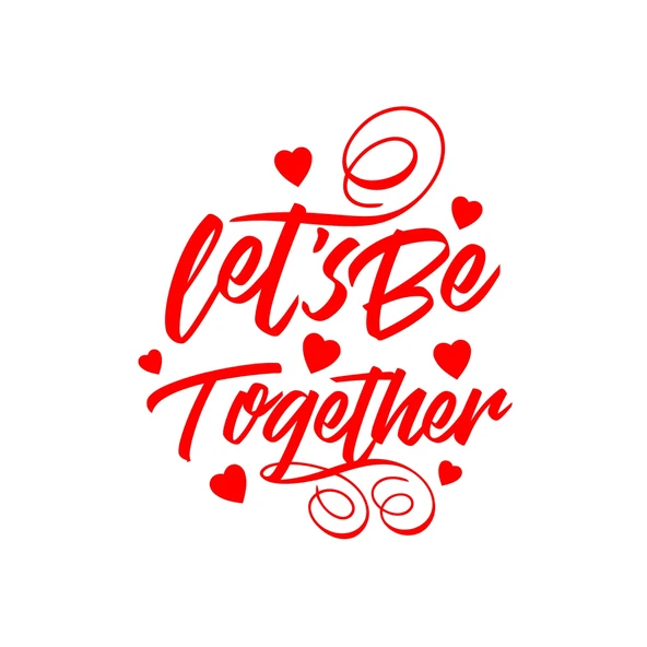 Lets be Together Sticker 17x17 Cm Kırmızı ürün görseli 1