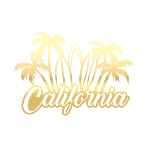California Sticker 17x17 Cm Gold ürün görseli 1