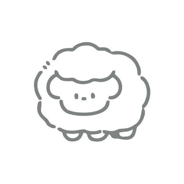 Koyun Sticker 17x17 Cm Gri ürün görseli 1