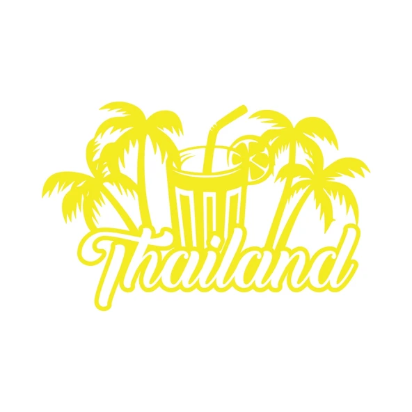 Thailand Sticker 17x17 Cm Sarı ürün görseli 1