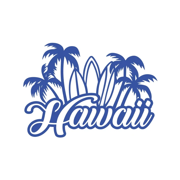 Hawaii Sticker 17x17 Cm Mavi ürün görseli 1