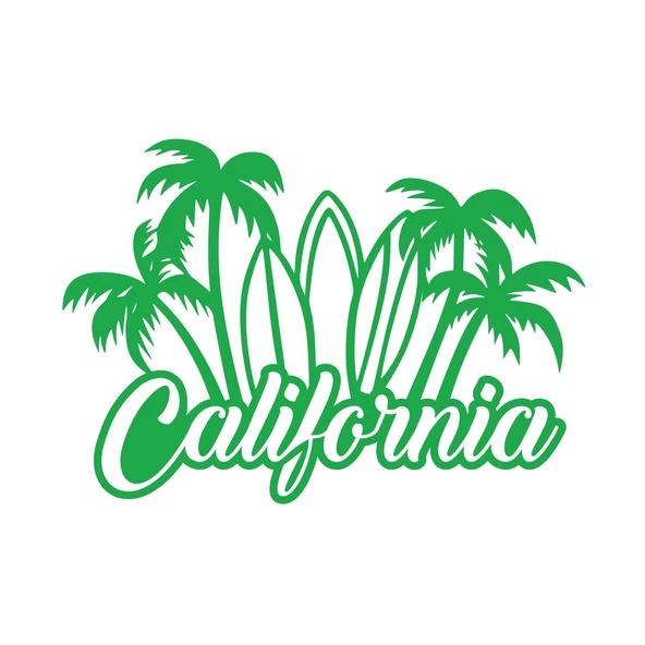 California Sticker 17x17 Cm Yeşil ürün görseli 1