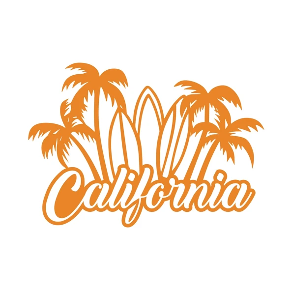 California Sticker 17x17 Cm Turuncu ürün görseli 1