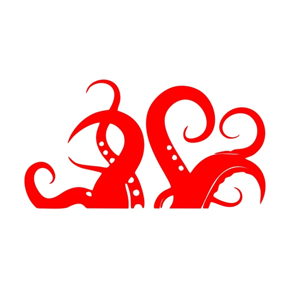 Ahtapot Kolları Sticker 17x17 Cm Kırmızı ürün görseli 1