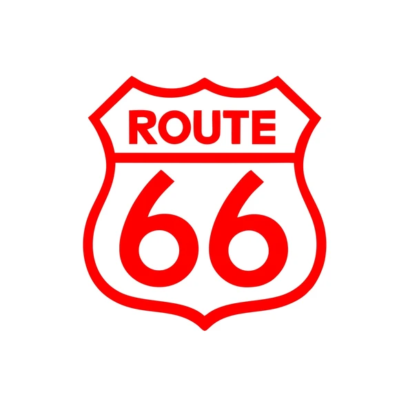 Route 66 Sticker 17x17 Cm Kırmızı ürün görseli 1