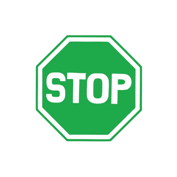 Stop Stikcer 17x17 Cm Yeşil ürün görseli 1