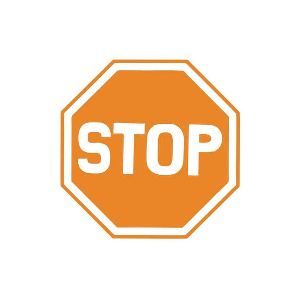 Stop Stikcer 17x17 Cm Turuncu ürün görseli 1